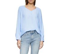 Strukturierte Bluse aus Viskosemix mit Smok-Details 42 blau 2158808.5083.42