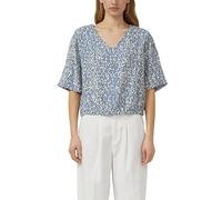 Strukturierte Bluse im O-Shape 34 blau 2176362.56B0.34