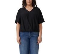 Strukturierte Bluse im O-Shape 54 schwarz 2181339.9999.54