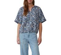 Strukturierte Bluse mit Halbarm im O-Shape 44 blau 2161113.59A1.44