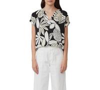 Strukturierte Bluse mit Raff-Details 42 schwarz 2171191.99A0.42