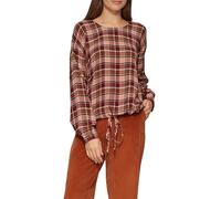 Strukturierte Karo-Bluse aus Viskosemix 44 mehrfarbig|rot 2154273.33N8.44