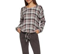 s.Oliver Strukturierte Karo-Bluse aus Viskosemix dunkelgrau 44