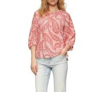 s.Oliver Bluse – Strukturierte Relaxed-Fit-Bluse mit Raffungen und Raglanärmeln – Rot Gr. 36