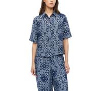 Strukturierte Viskosemix-Bluse im Boxy Fit 42 blau 2181509.57A0.42