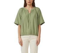 Strukturierte Viskosemix-Bluse im O-Shape 36 olive 2174664.7900.36