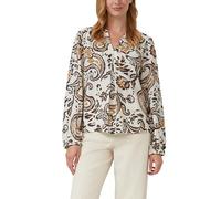 Strukturierte Viskosemix-Bluse mit All-over-Print 40 creme|mehrfarbig 2170028.02A2.40