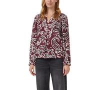 Strukturierte Viskosemix-Bluse mit All-over-Print 46 rot|mehrfarbig 2170028.39A2.46