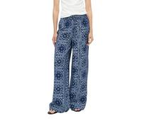 Strukturierte Wide-Leg-Hose aus Viskosemix 44 blau 2181528.57A0.44