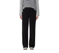 Stoffhose S.OLIVER, Damen, Gr. 40, N-Gr, schwarz, Web, Obermaterial: 74% Polyester, 22% Viskose, 4% Elasthan. Futter: 100% Polyester, unifarben, lang, Hosen Stoffhose, mit Bundfalte (98889045-40) schw