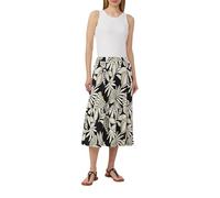 Strukturierter Midi-Rock mit Raffung 46 schwarz 2166297.99A0.46