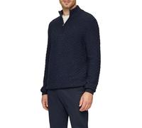 s.Oliver RED LABEL Regular Fit Pullover aus reiner Baumwolle mit Strukturmuster in Dunkelblau, Größe S