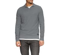Strukturierter Strickpullover mit Polokragen XL grau 2157046.9500.XL