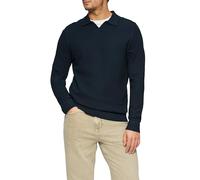 Strukturierter Strickpullover mit Polokragen XL blau 2157046.5978.XL