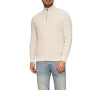 s.Oliver Strukturierter Strickpullover mit Troyerkragen