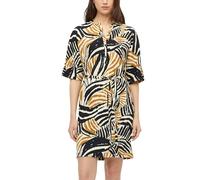 Strukturiertes Jersey-Kleid mit Gürtel und Knopfleiste 38 braun|mehrfarbig 2180828.84A0.38