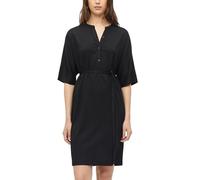 Strukturiertes Jersey-Kleid mit Gürtel und Knopfleiste 34 schwarz 2180828.9999.34