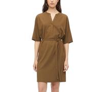 Strukturiertes Jersey-Kleid mit Gürtel und Knopfleiste 38 braun 2180828.8918.38