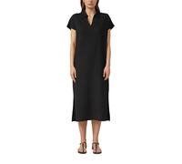 Strukturiertes Jersey-Kleid mit Schlitzen 46 schwarz 2183748.9999.46