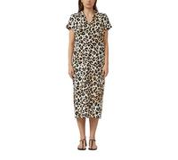 Strukturiertes Jersey-Kleid mit Schlitzen 46 creme|mehrfarbig 2183748.02A7.46