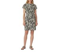 Strukturiertes Jerseykleid im Relaxed Fit mit Bindegürtel 48 schwarz|creme 2169137.99A0.48