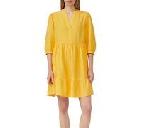 Strukturiertes Kleid aus Viskosemix mit Eingrifftaschen 44 gelb 2174157.1395.44