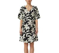 s.Oliver - Strukturiertes Kleid mit Gürtel - beige/schwarz - Größe 42 - 2176376.99A2.42