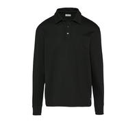 Langarm-Poloshirt S.OLIVER Gr. XL, schwarz, Herren, Obermaterial: 100% Baumwolle, unifarben, Shirts, mit Logo Stickerei am Rumpf (88936444-XL) schwarz