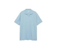 Strukturiertes Poloshirt mit Bündchen 4XL blau 2181425.5030.4XL