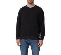 Strukturiertes Relaxed-Fit-Sweatshirt mit Label-Patch XL schwarz 2170162.9999.XL
