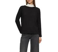 Strukturiertes Sweatshirt mit Rundhalsausschnitt 36 schwarz 2155852.9999.36