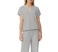 Strukturiertes T-Shirt im O-Shape 46 schwarz|creme 2166327.02H2.46