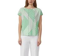 Strukturiertes T-Shirt mit All-over-Print 36 grün|weiß 2174358.72A1.36