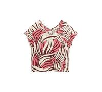 Strukturiertes V-Neck-T-Shirt im Relaxed Fit 40 pink|mehrfarbig 2178640.42A0.40