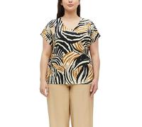 Strukturiertes V-Neck-T-Shirt im Relaxed Fit 38 mehrfarbig|gelb 2178640.84A0.38