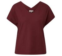 Strukturiertes V-Neck-T-Shirt im Relaxed Fit 34 rot 2178640.3903.34