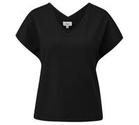 Strukturiertes V-Neck-T-Shirt im Relaxed Fit 36 schwarz 2178640.9999.36