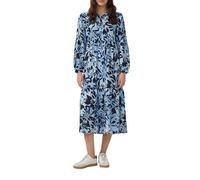 Strukturiertes Viskosemix-Kleid im A-Shape mit Eingrifftaschen 36 blau|mehrfarbig 2168784.51A1.36