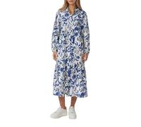 Strukturiertes Viskosemix-Kleid im A-Shape mit Eingrifftaschen 36 creme|blau|mehrfarbig 2168784.02A1.36