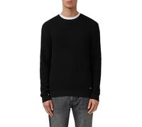 Strukturmix-Pullover aus reiner Baumwolle XL schwarz 2170233.9999.XL