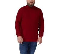 Strukturmix-Pullover aus reiner Baumwolle mit Rollkragen 5XL rot 2174194.3626.5XL