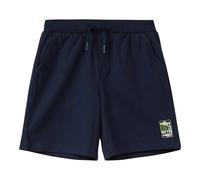 Jersey-Bermuda im Relaxed Fit mit Print-Detail 116 blau 2176169.5952.116