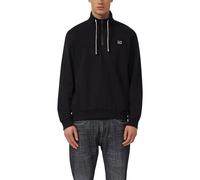 Sweatshirt mit Eingrifftaschen und Label-Patch M schwarz 2178365.9999.M