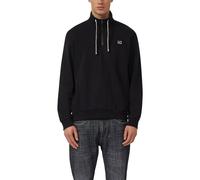 Sweatshirt mit Eingrifftaschen und Label-Patch S schwarz 2178365.9999.S