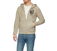s.Oliver Leichte Sweatjacke mit Kapuze und Artwork beige S