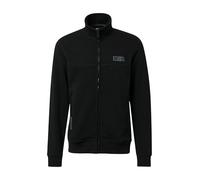 Sweatjacke aus Baumwollmix mit Stehkragen 3XL schwarz 2169415.9999.3XL
