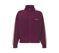 Sweatjacke S.OLIVER "Relaxjacke / Loungejacke" Gr. 44/46, rot (dunkelrot) Damen Sweatjacken (99394946-44) dunkelrot