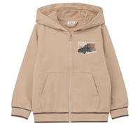 Sweatjacke mit Kapuze und Print-Detail 128/134 braun 2181124.8048.128_134
