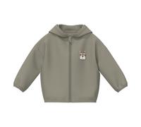 Sweatjacke mit Kapuze und Applikation 68 olive 2182096.7853.68