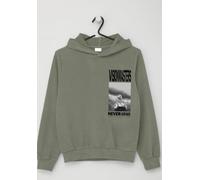 Wärmendes Kapuzen-Sweatshirt mit Frontprint 134/140 Grün 2153523.7805.134_140